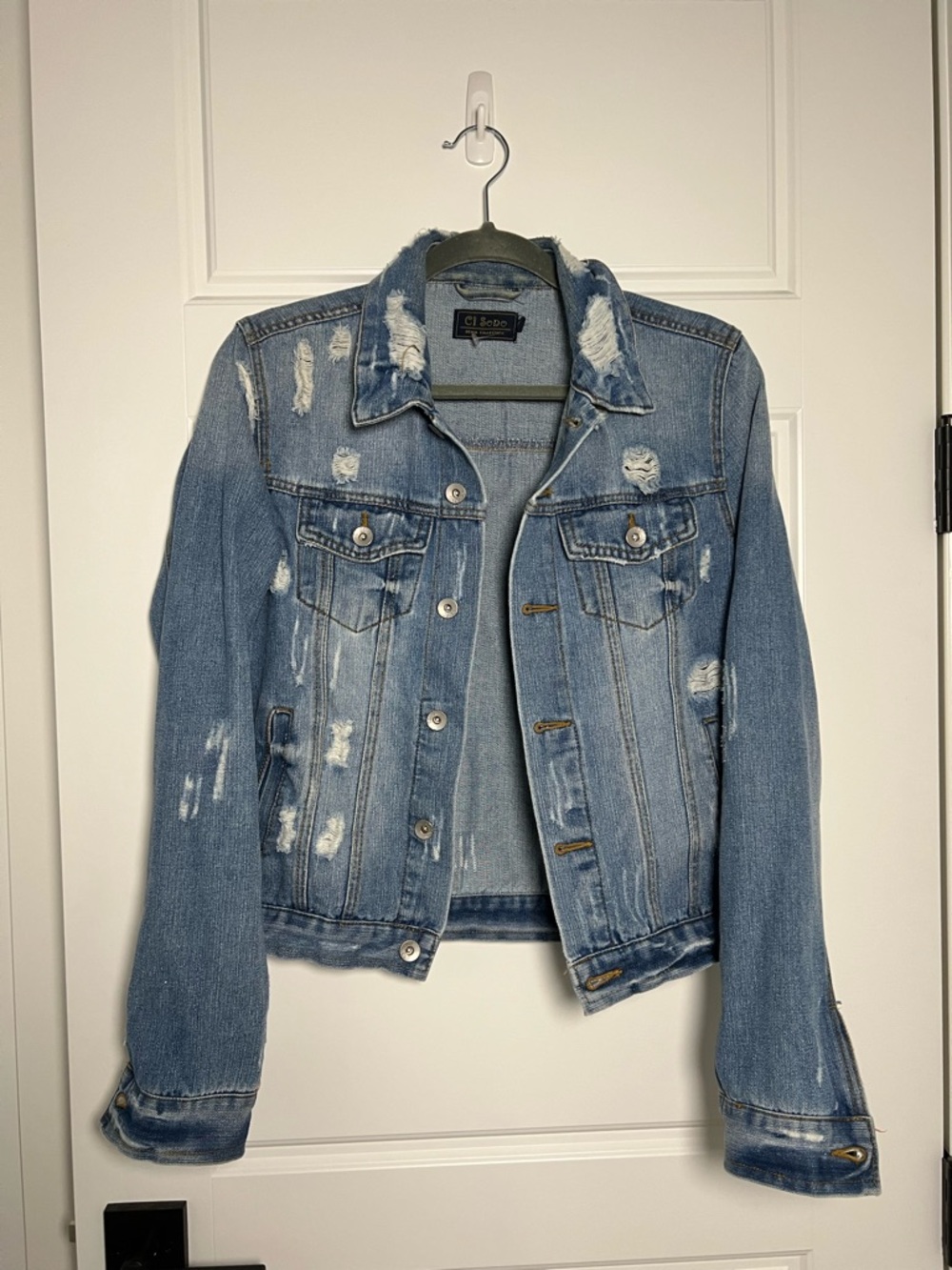 Ci Sono Women’s Distressed Denim Jacket